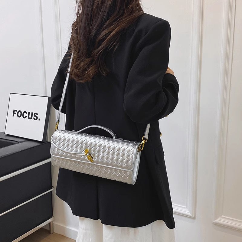 'S Test Fashion Snake Pattern Leather Handbag Niche Retro Shoulder Crossbody Bag Light Luxury Feel Women'S Evening Bag - Image 5