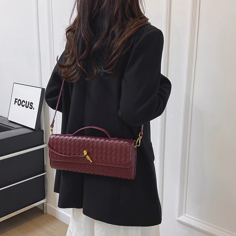 'S Test Fashion Snake Pattern Leather Handbag Niche Retro Shoulder Crossbody Bag Light Luxury Feel Women'S Evening Bag - Image 4