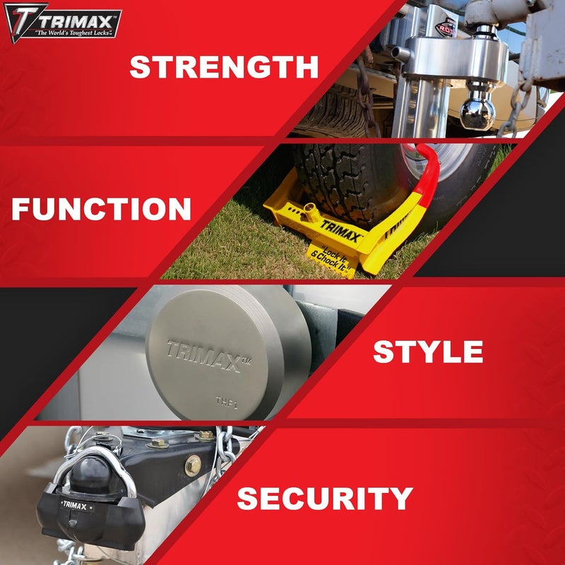 Trimax - UMAX 100 - Trailer Lock for Hitch, Dual Force Security - Trailer Hitch Lock for 1-7/8" - 2-5/16" Couplers, All Coupler Types - Image 5
