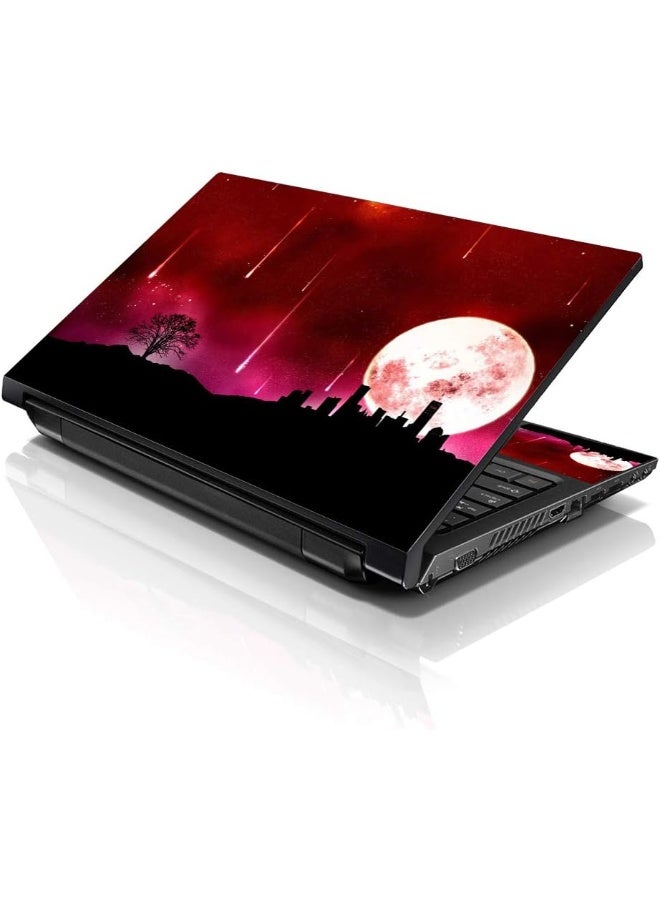 LSS Laptop 15 15.6 Skin Cover with Colorful Red Earth Scenery Pattern for HP Dell Lenovo Apple Asus Acer Compaq - Fits 13.3" 14" 15.6" 16" (2 Wrist Pads Free) - Image 1