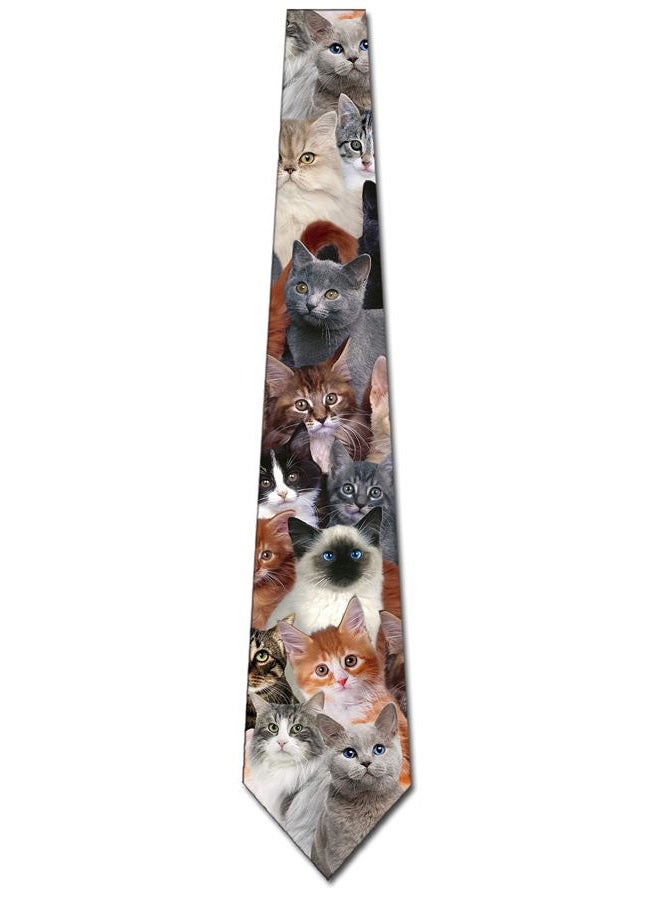 Three Rooker Cat Ties Mens Kitty Kat Meow Kitten Necktie - Image 4