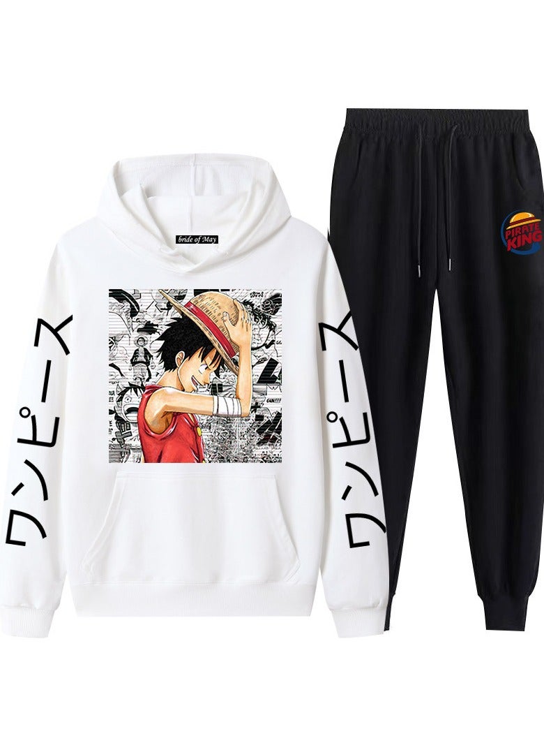 KUYING New One Piece Casual Hooded Sweatshirt And Pants Set  - Image 1