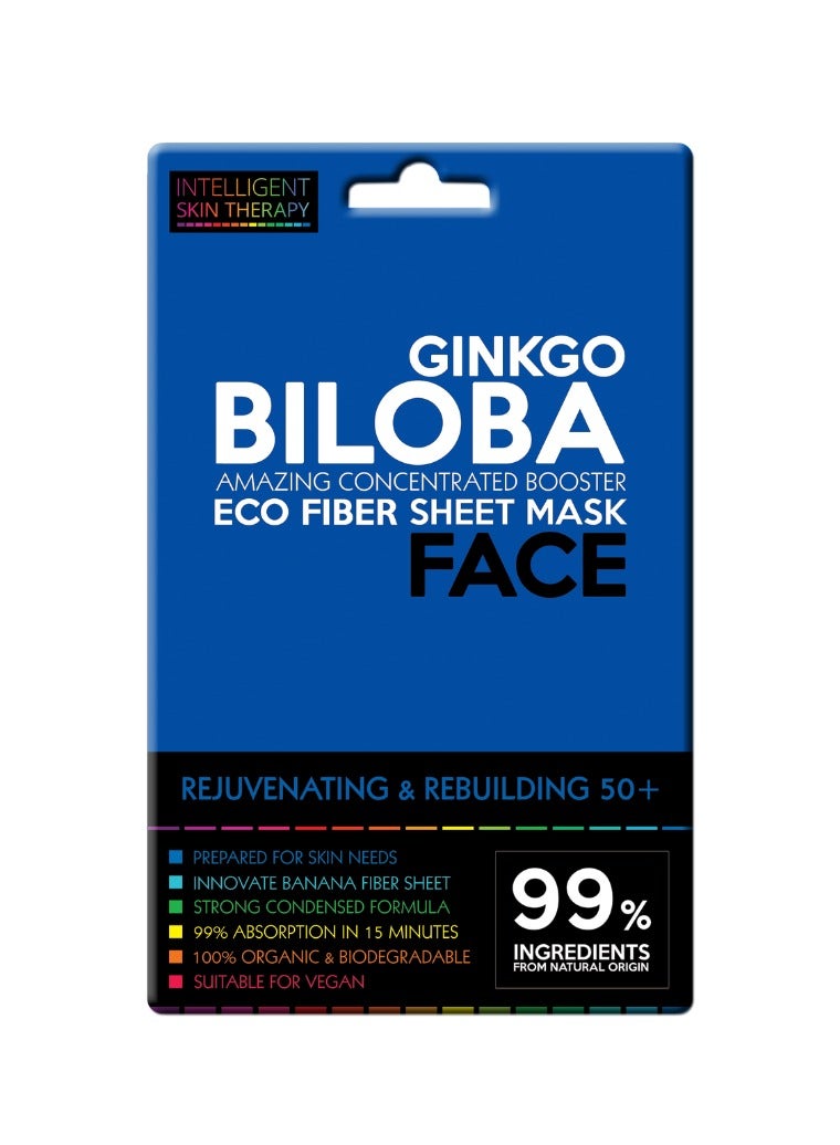 BeautyFace Rejuvenating & Rebuilding Eco Fiber Booster Face Mask Ginkgo Biloba
