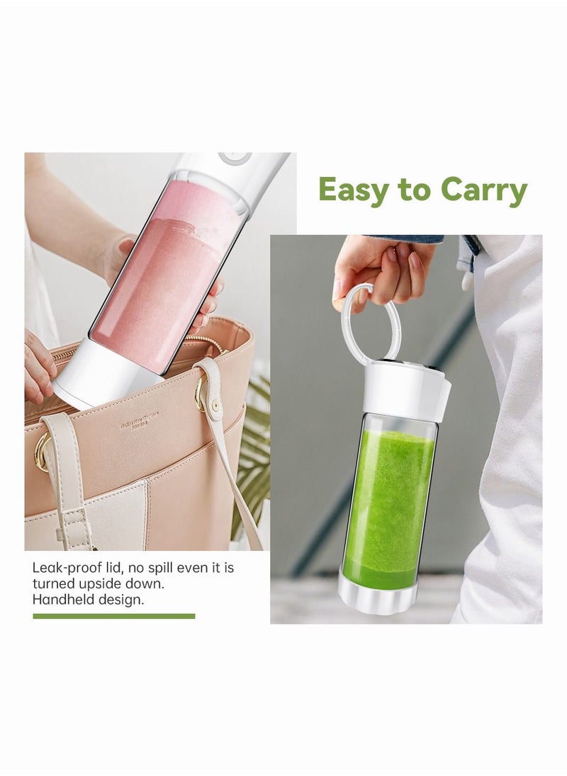 AMINAC - Portable Blender 480ml, 6-point Blade Mini Blender, USB Rechargeable Personal Blender for Shakes, Smoothies, Fresh Juice, Baby Food, Vegetables - Image 1