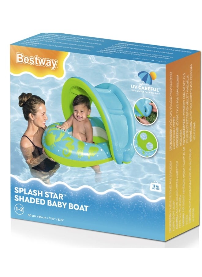 Bestway - Children's swimming float toy, size 80 * 85 cm, children's pool float with umbrella - Image 1