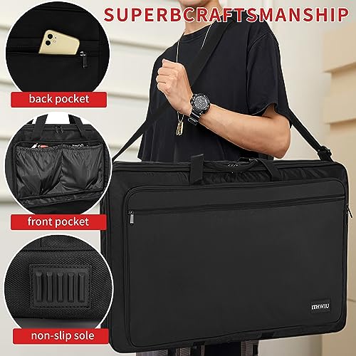 ITHWIU Padded DJ Controller Case for XDJ-RX2 XDJ-RX3 Case prime 4 MCX8000 Numark NVII Mixtrack Pro 3 NV Platinum, 31.5 X 19.5 X 4.7 Inch - Image 2