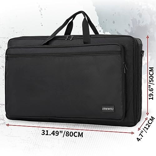 ITHWIU Padded DJ Controller Case for XDJ-RX2 XDJ-RX3 Case prime 4 MCX8000 Numark NVII Mixtrack Pro 3 NV Platinum, 31.5 X 19.5 X 4.7 Inch - Image 4