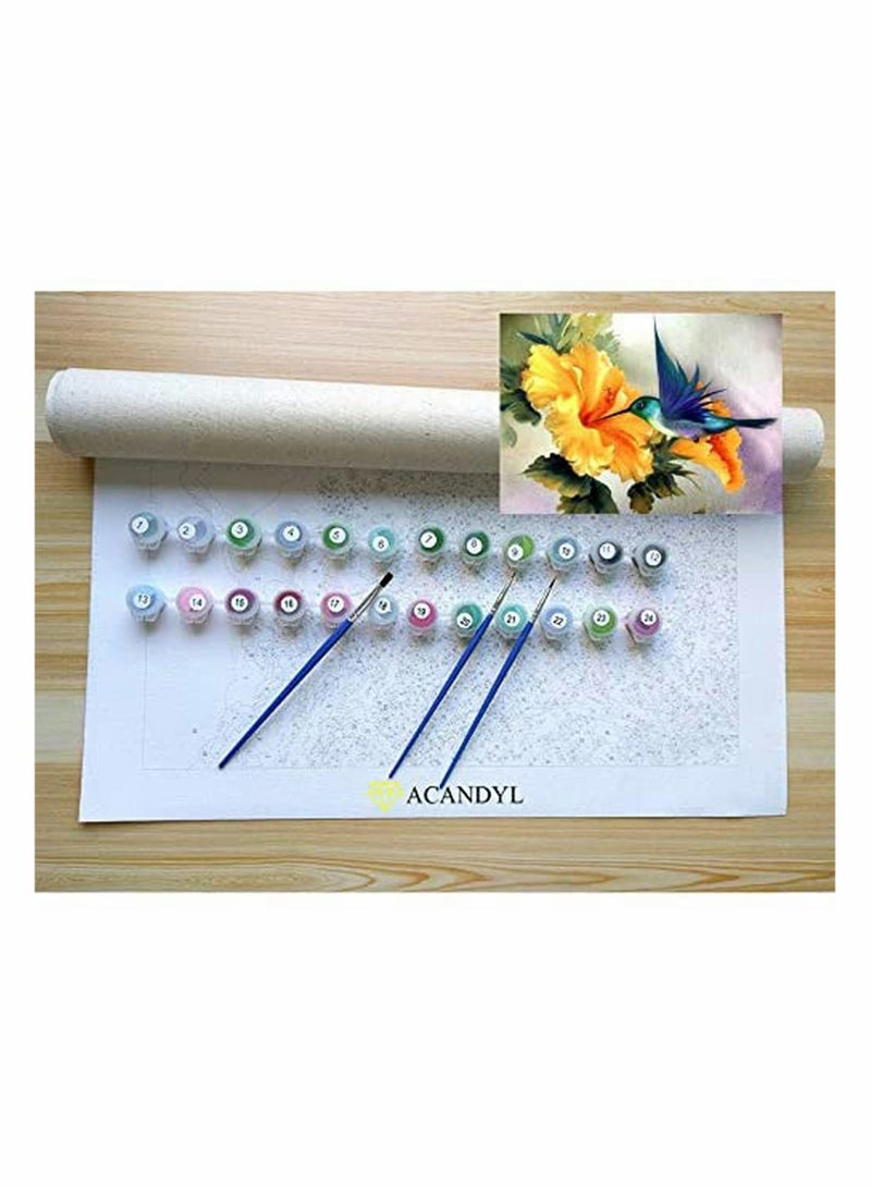 SYOSI Paint by Numbers for Adults DIY Canvas Oil Painting Kit 16Wx20L Pictures Paintwork Drawing - Image 4