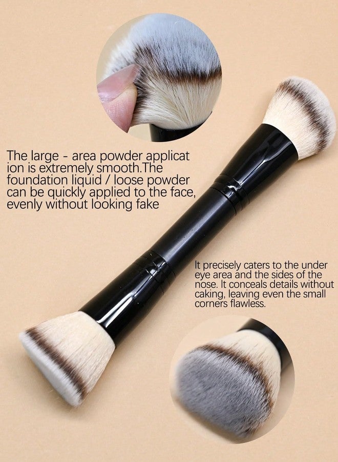 COSHINE 5pcs Dual-head Makeup Brush Set, Double Ended Brushes Professional Powder Foundation Eyeshadow Blending Eyebrow Travel Make Up Brushes Kits - Image 2