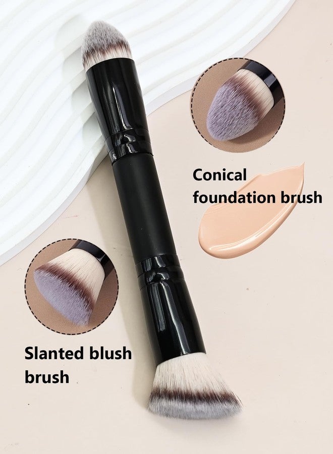 COSHINE 5pcs Dual-head Makeup Brush Set, Double Ended Brushes Professional Powder Foundation Eyeshadow Blending Eyebrow Travel Make Up Brushes Kits - Image 5