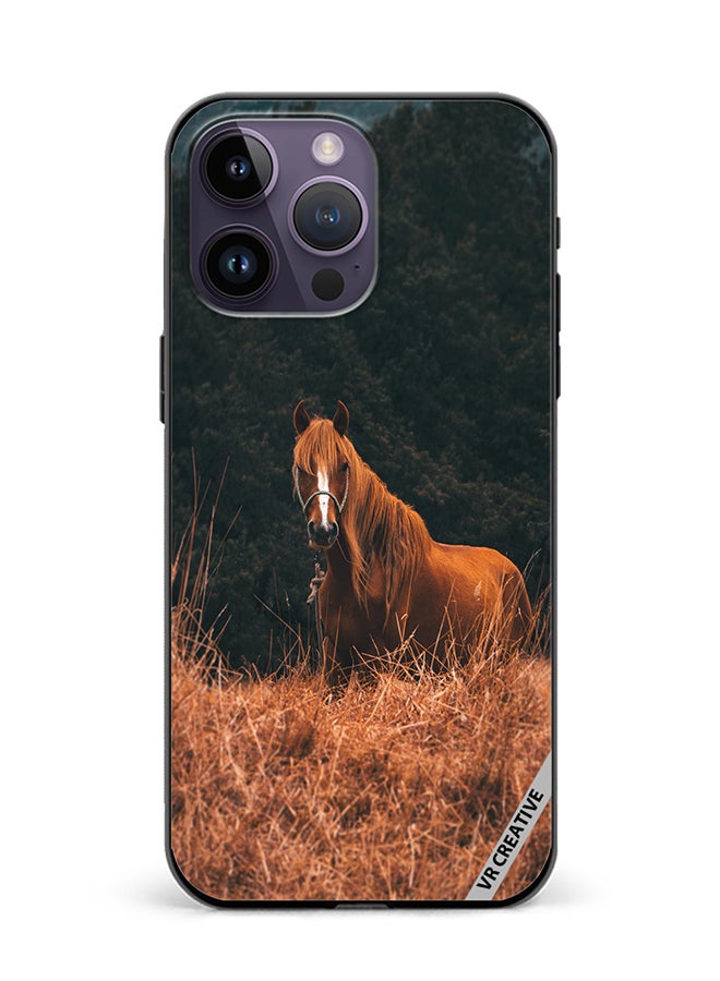 VR CREATIVE Protective Case Cover For Apple iPhone 15 Pro Max Royal Horse Design Multicolour - Image 1