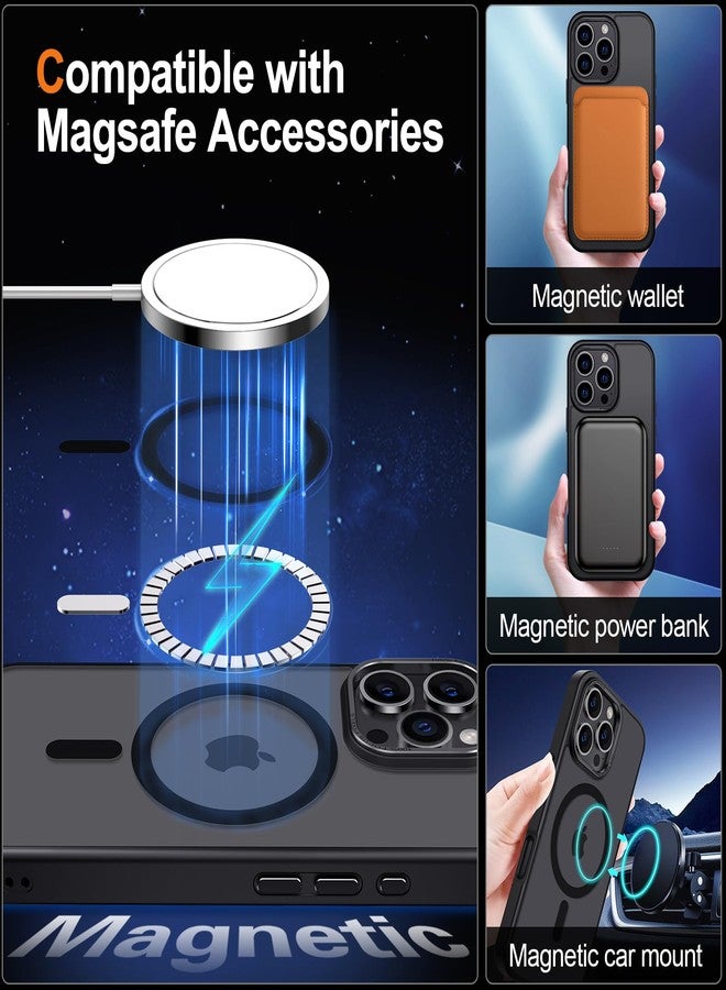 Hython Case for iPhone 16 Pro Max Case Magnetic Translucent Matte Phone Cases 6.9" [Compatible with MagSafe] Thin Slim Fit Shockproof Bumper Hard Protective Cover for Women Men Girls, Frosted Black - Image 3