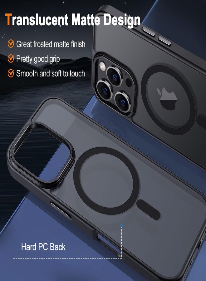 Hython Case for iPhone 16 Pro Max Case Magnetic Translucent Matte Phone Cases 6.9" [Compatible with MagSafe] Thin Slim Fit Shockproof Bumper Hard Protective Cover for Women Men Girls, Frosted Black - Image 2