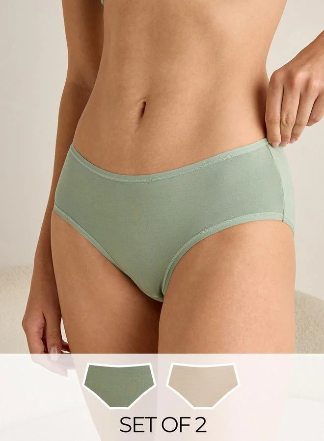 سبلاش فيڤ Textured Briefs Low Rise - Set of 2
