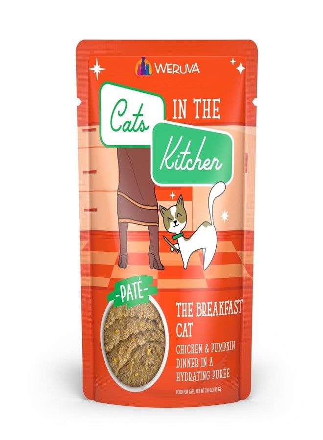 Weruva Cats in The Kitchen Paté, The Breakfast Cat with Chicken & Pumpkin, 3oz Pouch (Pack of 12) - Image 1