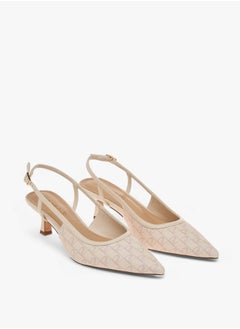Paprika Women's Slingback Shoes with Kitten Heels and Buckle Closure  - Image 2