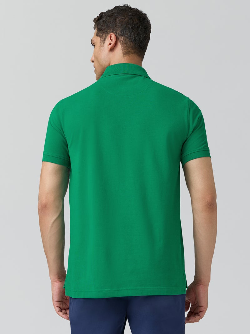 XYXX Men's'S Cotton Solid Halfsleeve Polo Tshirt Sea Green - Image 3