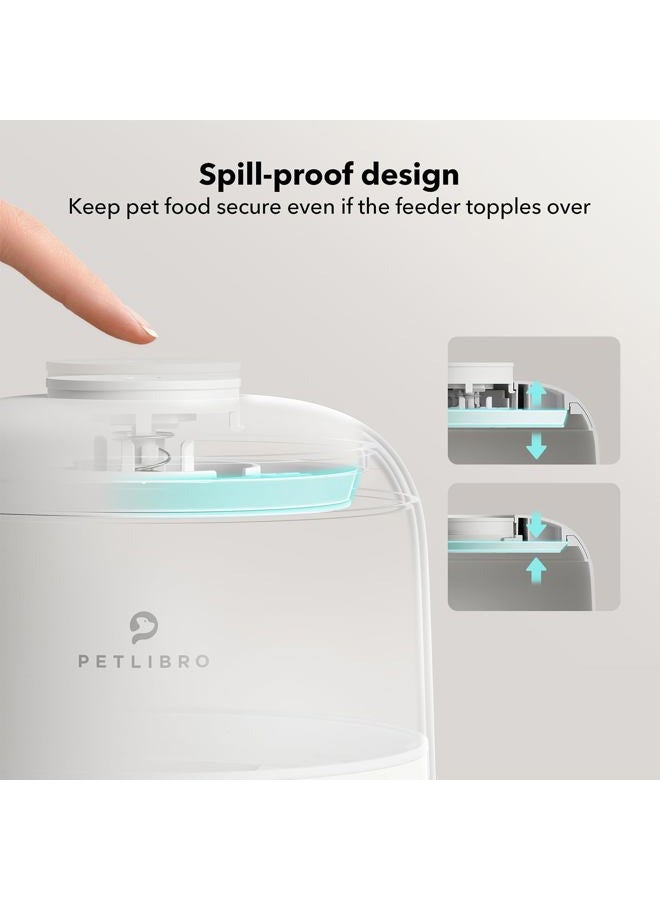 PETLIBRO Automatic Cat Feeder, Wi-Fi Rechargeable Cat Food Dispenser Battery-Operated with 30-Day Life, AIR Timed Pet Feeder for Cat & Dog, 2L Auto Cat Feeder  - Image 5