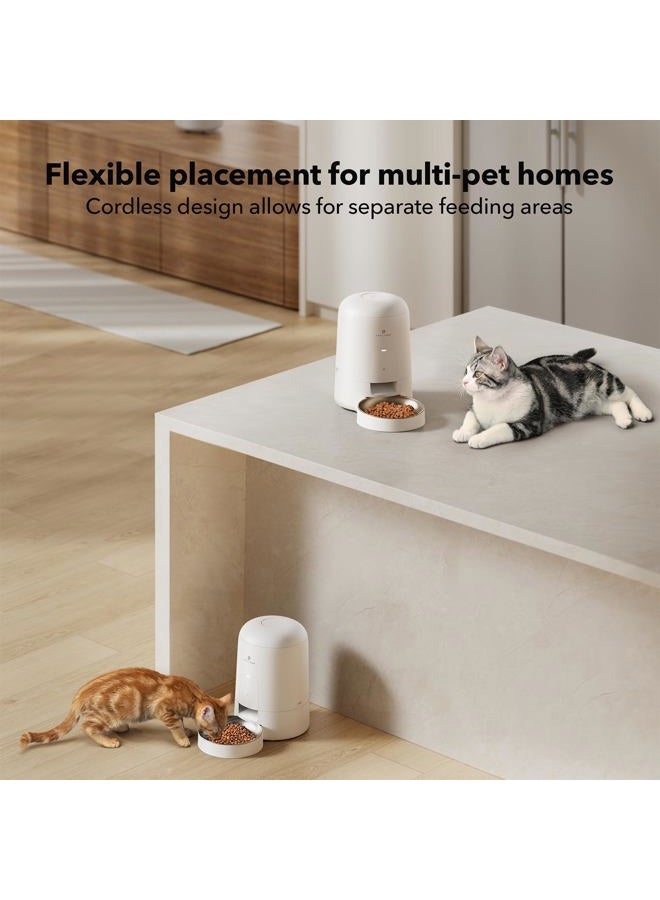PETLIBRO Automatic Cat Feeder, Wi-Fi Rechargeable Cat Food Dispenser Battery-Operated with 30-Day Life, AIR Timed Pet Feeder for Cat & Dog, 2L Auto Cat Feeder  - Image 4