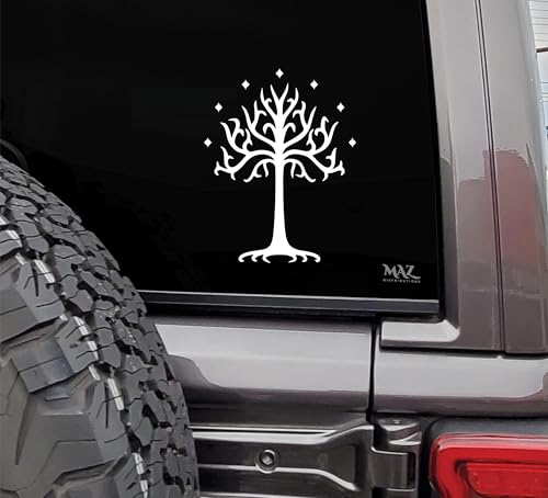 MAZ DISTRIBUTIONS Tree of Gondor LOTR Love Sign Vinyl Decal for Laptop Waterproof Sticker for Waterbottle Indoor and Outdoor Sticker for Mailbox Easy Use for Car Van Bike MAZ 327 - Image 1