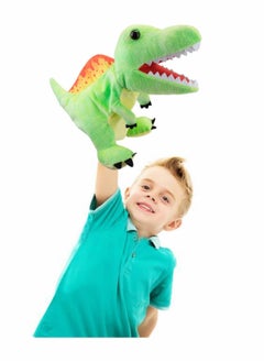 Excefore Dinosaur Hand Puppets, Spinosaurus Jurassic World Stuffed Animal Cute Soft Plush Toy, Open Movable Mouth Finger Gift, Birthday Gifts for Kids, Creative Role Play  - Image 5