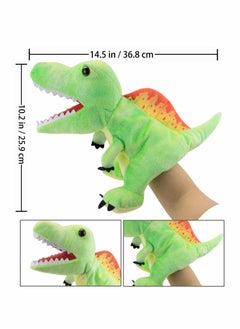Excefore Dinosaur Hand Puppets, Spinosaurus Jurassic World Stuffed Animal Cute Soft Plush Toy, Open Movable Mouth Finger Gift, Birthday Gifts for Kids, Creative Role Play  - Image 2