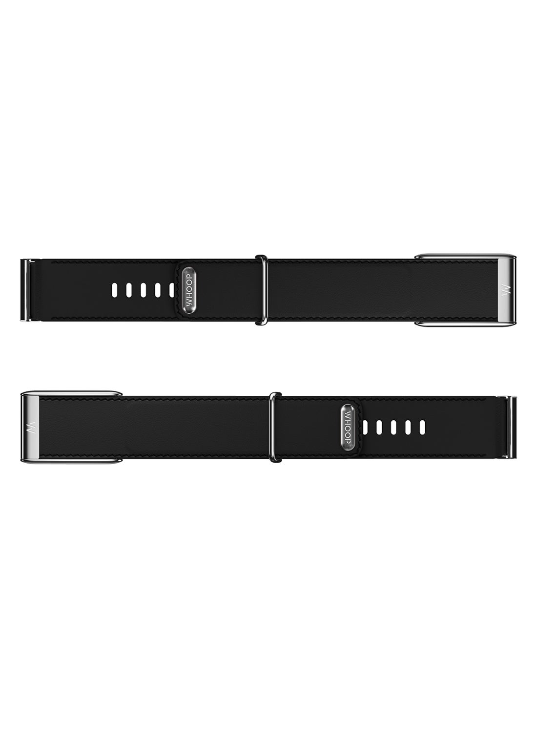 WHOOP LeatherLuxe Band – Compatible with 5.0, One, & Peak – Genuine Italian Leather Accessory, Size L – Not Compatible with Gen 4 Black/Cream with Titanium