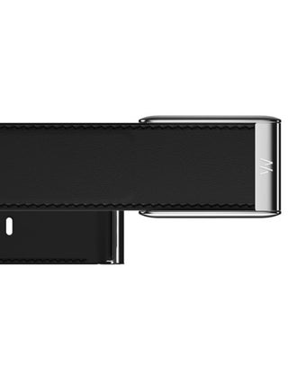 LeatherLuxe Band – Compatible with 5.0, One, & Peak – Genuine Italian Leather Accessory, Size L – Not Compatible with Gen 4 Black/Cream with Titanium - view 3