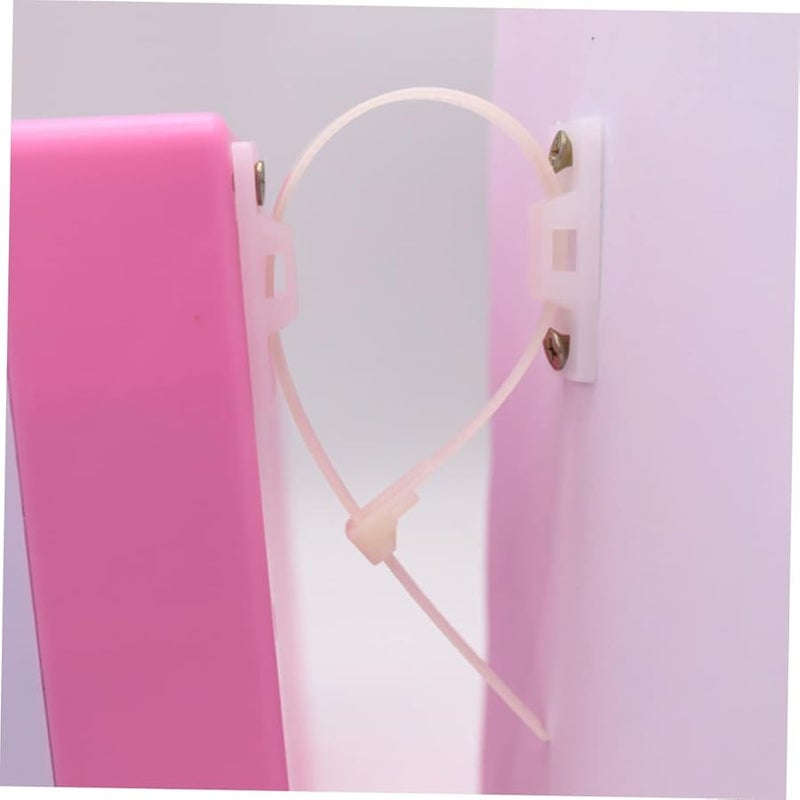 White Plastic Furniture Anchors 10 Pack Safety Straps To Prevent Toppling For Cabinets Dressers Tv Stands - Image 4