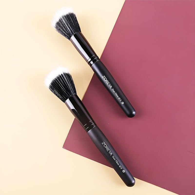 Multibrite Fan Makeup Brush Highlighter Makeup Brush Loose Powder Brush Cosmetic Makeup Brush Flat Top Blending Brush Suitable for Blending Buffing - Image 5