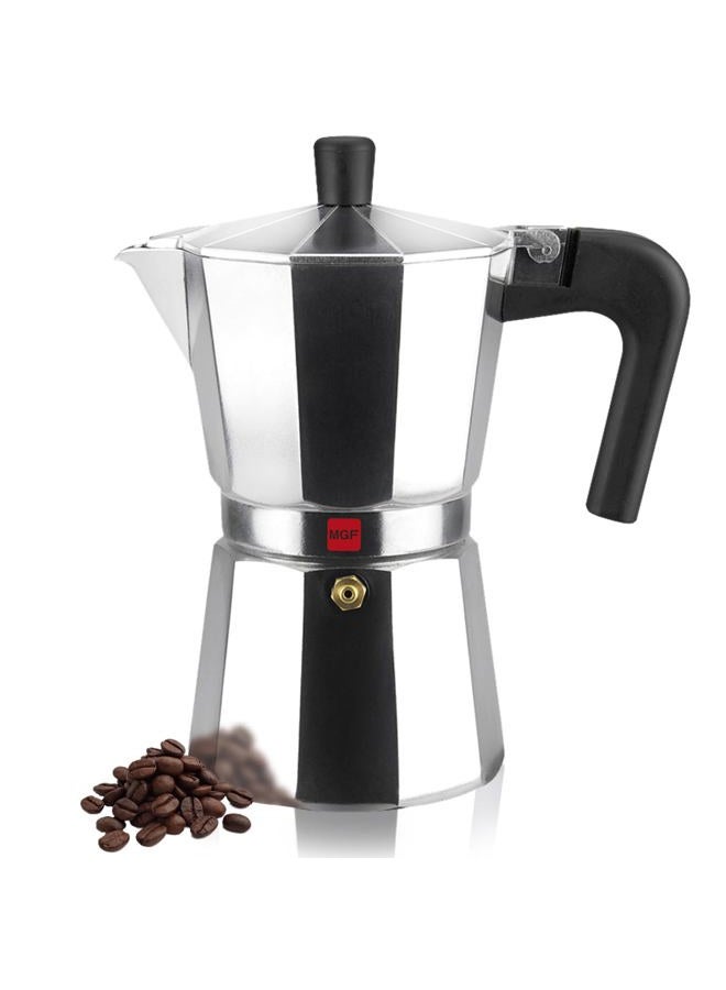 Magefesa 01PACFKEN09 Kenia Aluminum 9 Cups Coffee Maker, Silver - Image 1