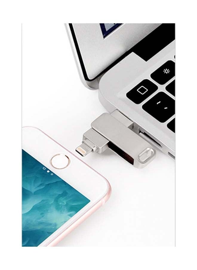 Sakulight Stick for iPhone,USB Flash Drive for iPhone, USB Photo Storage 128GB USB 3.0 Memory Stick for iPhone Thumb Drive External Storage Compatible for iPhone/PC/iPad/More Device Silver  - Image 2
