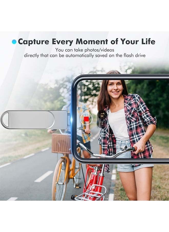 Sakulight Stick for iPhone,USB Flash Drive for iPhone, USB Photo Storage 128GB USB 3.0 Memory Stick for iPhone Thumb Drive External Storage Compatible for iPhone/PC/iPad/More Device Silver  - Image 5