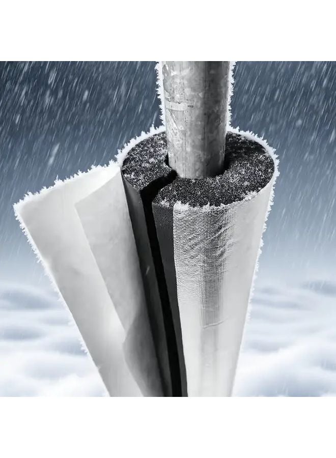 Heavy Duty Self Adhesive Pipe Insulation Wrap For 22mm Pipes Freeze Proof Aluminum Foil Lining - Image 2