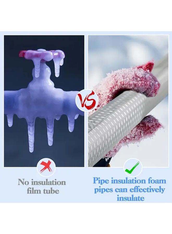 Heavy Duty Self Adhesive Pipe Insulation Wrap For 22mm Pipes Freeze Proof Aluminum Foil Lining - Image 3