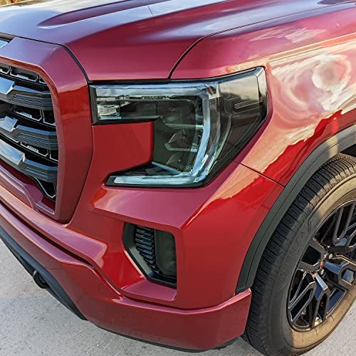 SlickMod PreCut Vinyl Smoke Tint for 2019-2021 GMC Sierra 1500 Headlight (20% Dark Smoke, 1. Headlight) - Image 5