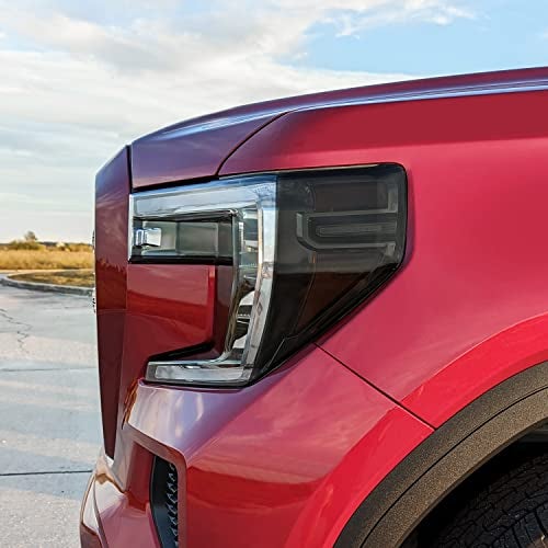 SlickMod PreCut Vinyl Smoke Tint for 2019-2021 GMC Sierra 1500 Headlight (20% Dark Smoke, 1. Headlight) - Image 4