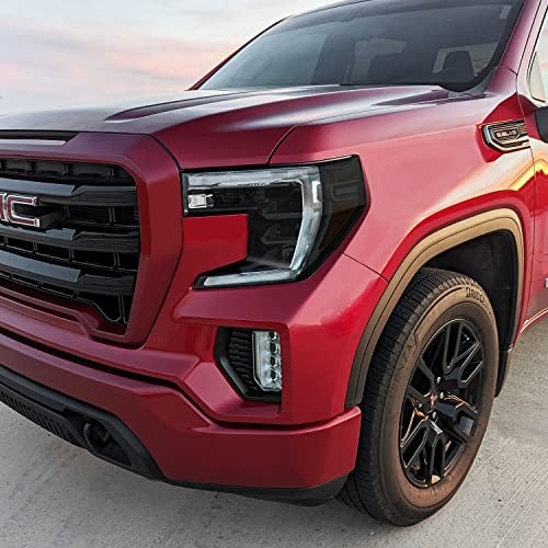 SlickMod PreCut Vinyl Smoke Tint for 2019-2021 GMC Sierra 1500 Headlight (20% Dark Smoke, 1. Headlight) - Image 3