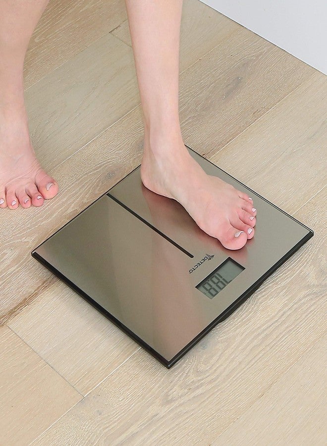 Escali Detecto D133 Deluxe Modern Stainless Steel Body Weight Bathroom Scale, Digital LCD Display, 400lb Capacity - Image 5