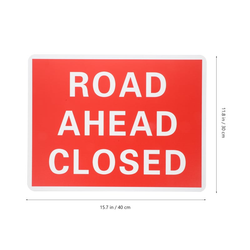 Road Closed Sign Weatherproof Traffic Warming Sign Driveway Safety Sign - Image 4
