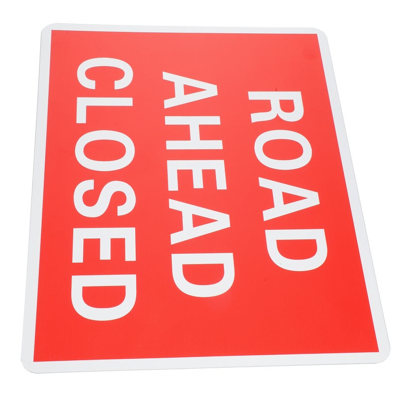 Road Closed Sign Weatherproof Traffic Warming Sign Driveway Safety Sign - Image 1