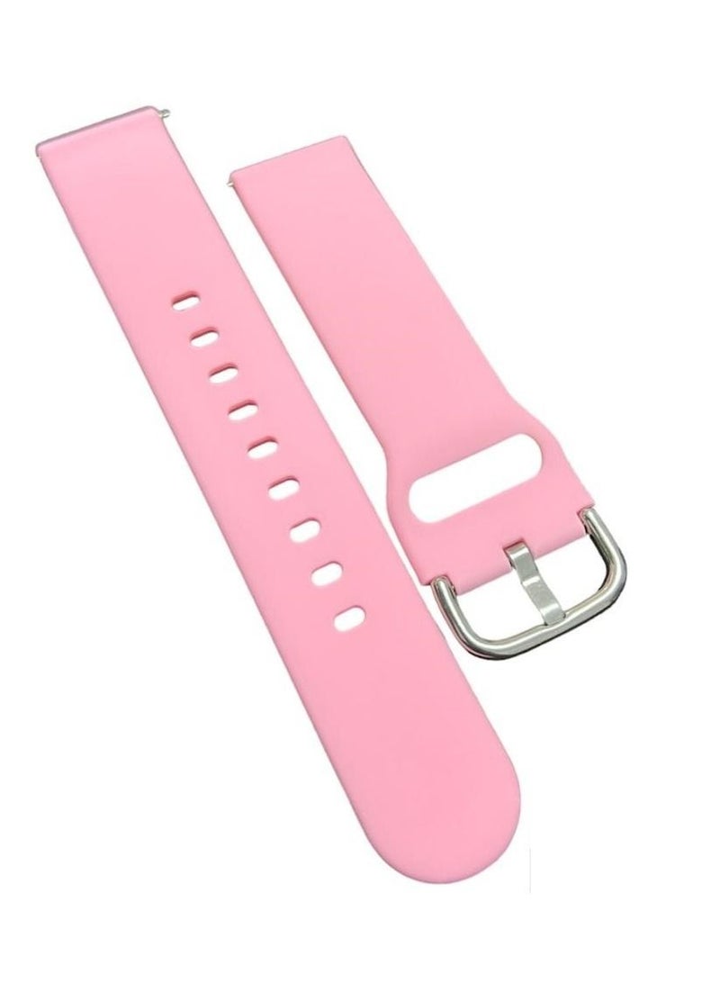 20mm Silicone Strap For Oraimo OSW16- Smart Watch (Pink) - Image 1