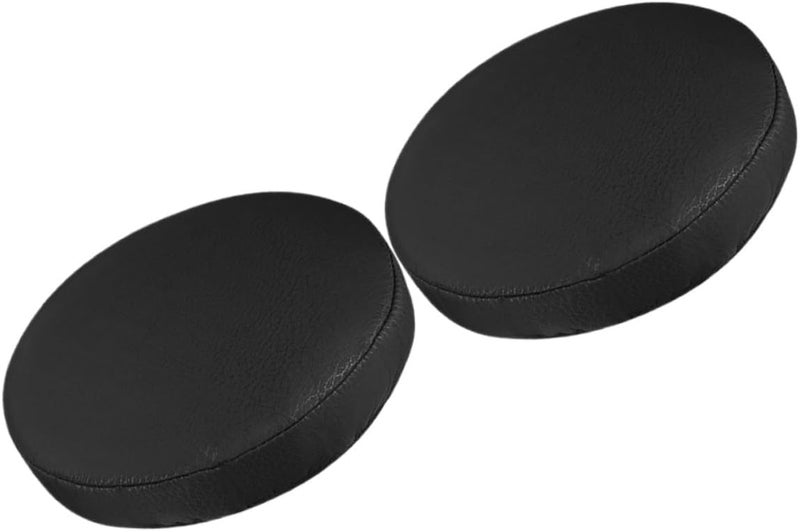 Angoily 2Pcs Elastic Round Stool Covers PU Slipcovers for Bar Stools Washable Cushion Covers Easy to Install and Remove for Kitchen Seating - Image 1