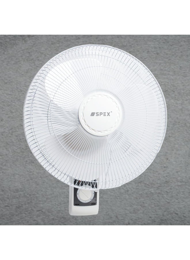 Spex 16-Inch Wall Mount Fan, 60W Powerful Motor, 3-Speed Adjustable Settings, Oscillating Function, Premium Quality Silent Cooling for Home & Office - Image 1