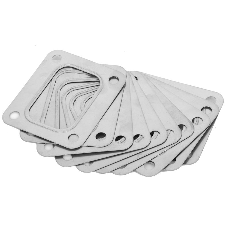 Turbo T4 Flange Gasket Stainless Steel 4 Bolt Hole SeparateType Metallic Crush Style - Image 1