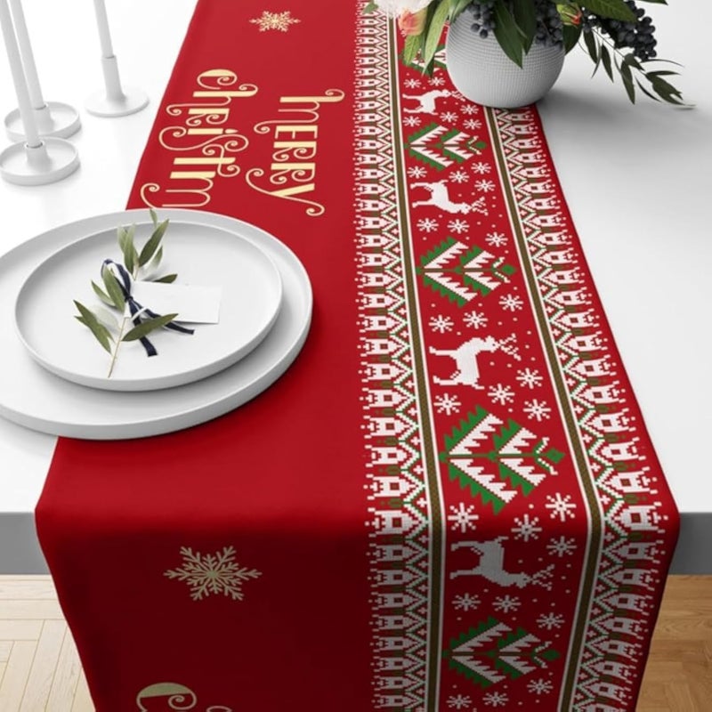 هوم سيكون مفرش طاولة عيد الميلاد من HOME PRINT w14 إضافة رائعة لمنزلك