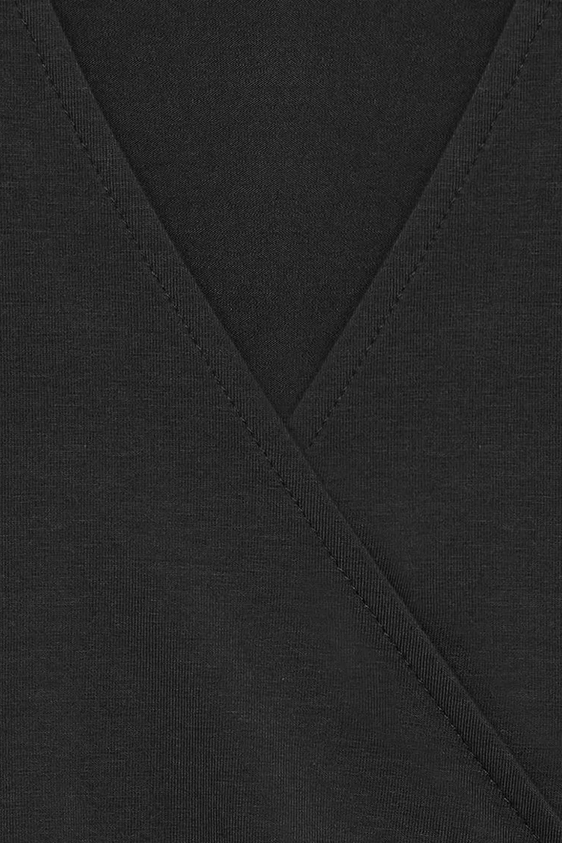 Dilvin Black DILVIN Women’s Crop Wrap Blouse With Tie Detail for Women | Best Price UAE