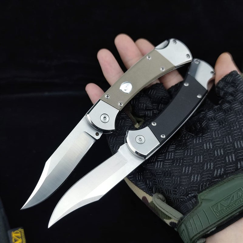 Assisted Opening Pocket Knife for Men, 440C Stainless Steel Blade, Lock-back Pocket Knife with G10 Handle, EDC Folding Knife for Camping - Image 5