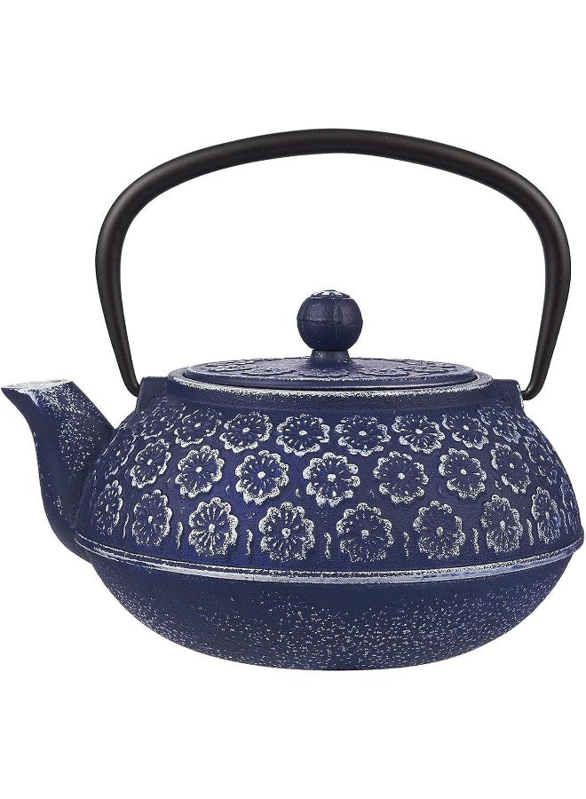 Juvale Blue Cast Iron Teapot With Stainless Steel Infuser (34Oz)  - Image 5