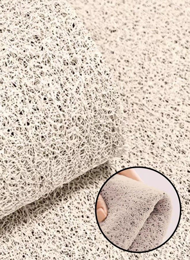 Hanayo Door Mats Indoor Resist Dirt Entrance Mat Cloud-Shaped Mud Removal Mat Non-slip Low Profile Inside Floor Mat for Indoor Outdoor Front Door Entryway Patio 60*90CM(Beige) - Image 4